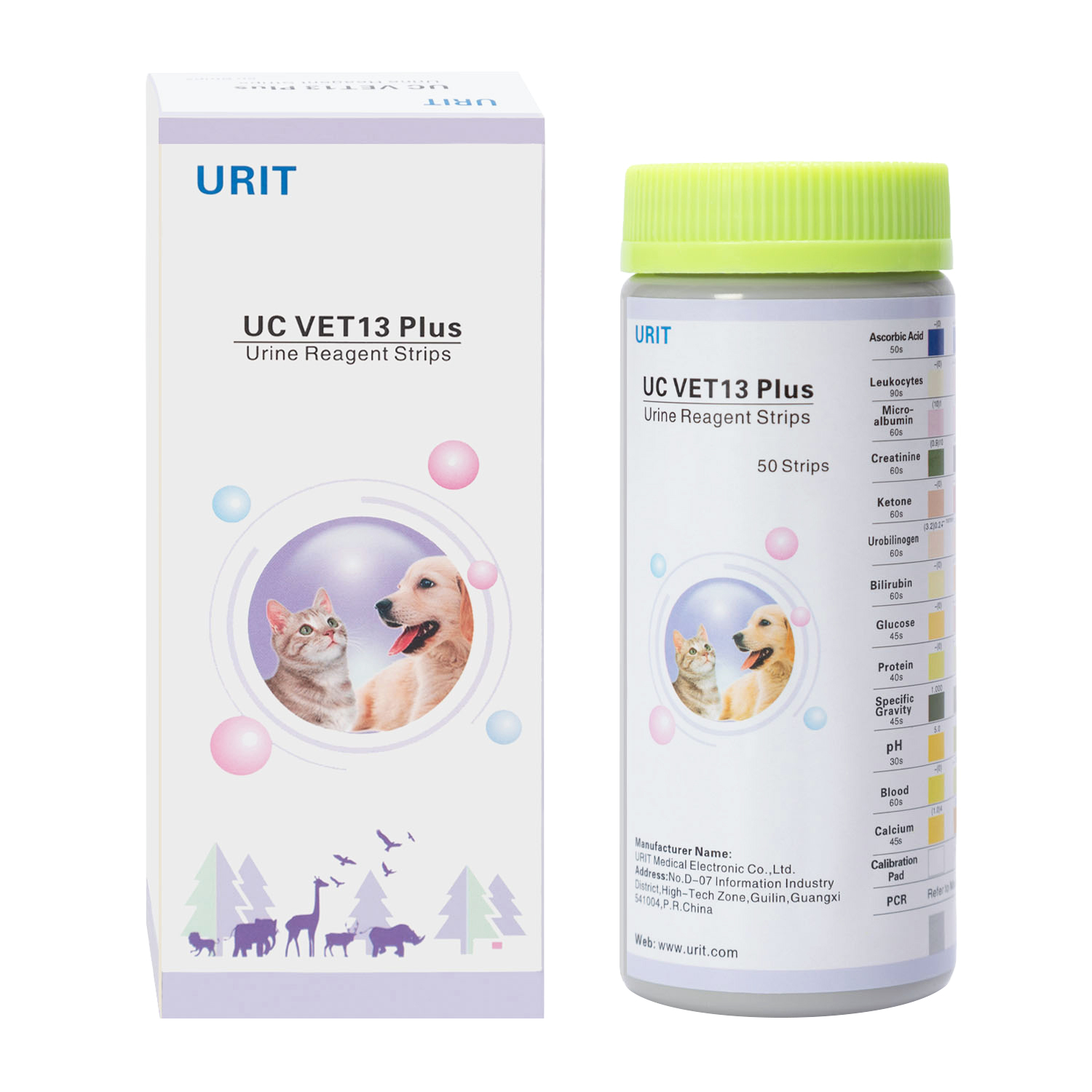 Тест-полоски для мочи Urit Vet 13 plus(13 показателей)